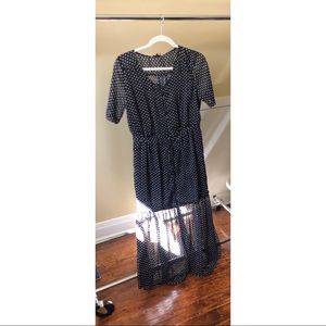 Black and White Polkadot Dress